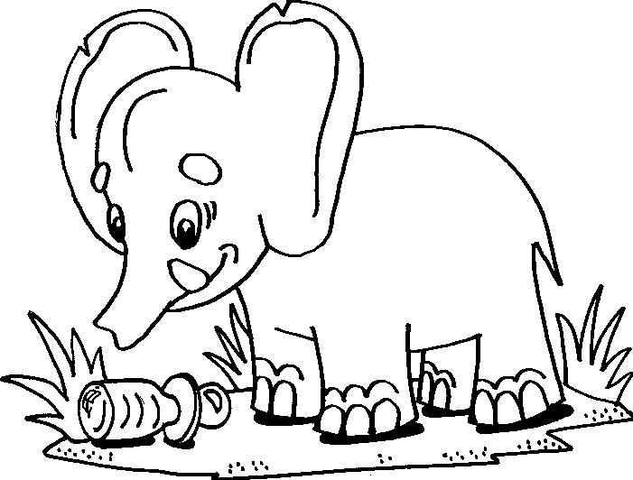 Раскраска Цирковой слон