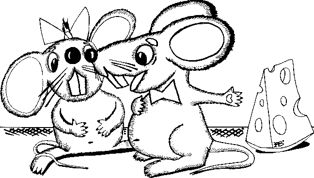 Mouse. Gallery No. 2: 6 coloring pages