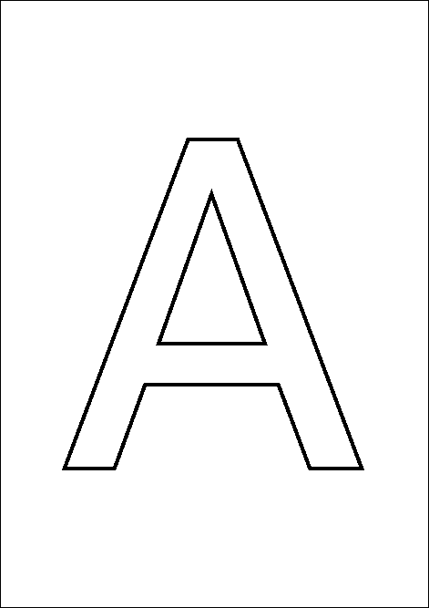 немецкая буква А для распечатки раскраска