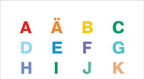немецкий алфавит цветной для распечатки на принтере