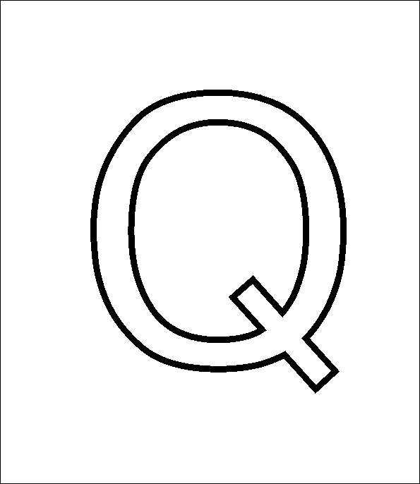 немецкая буква Q для распечатки раскраска
