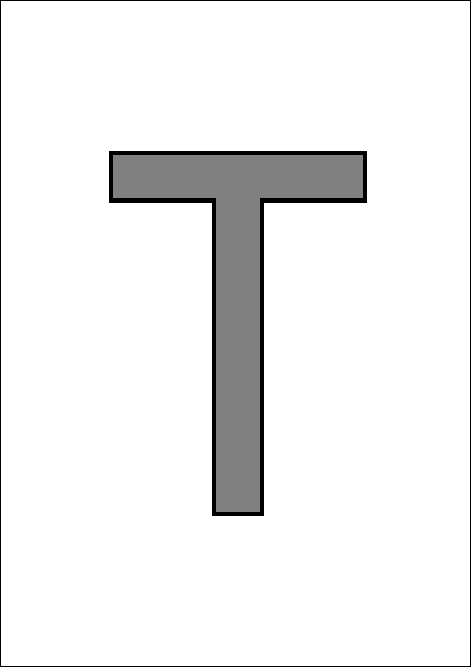 Т буква для печати на принтере и изучения русского алфавита