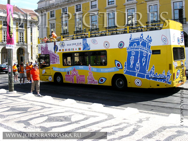 Double-decker bus in Lisbon