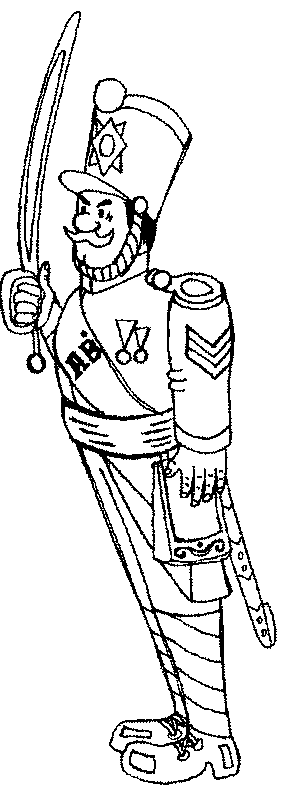 Оловянный солдатик раскраска для детей. Стойкий оловянный солдатик