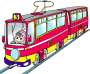 раскраска трамвай