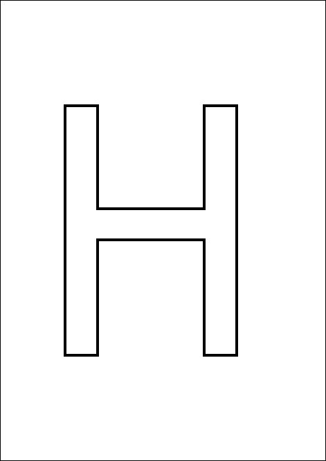 Буквы немецкого алфавита H